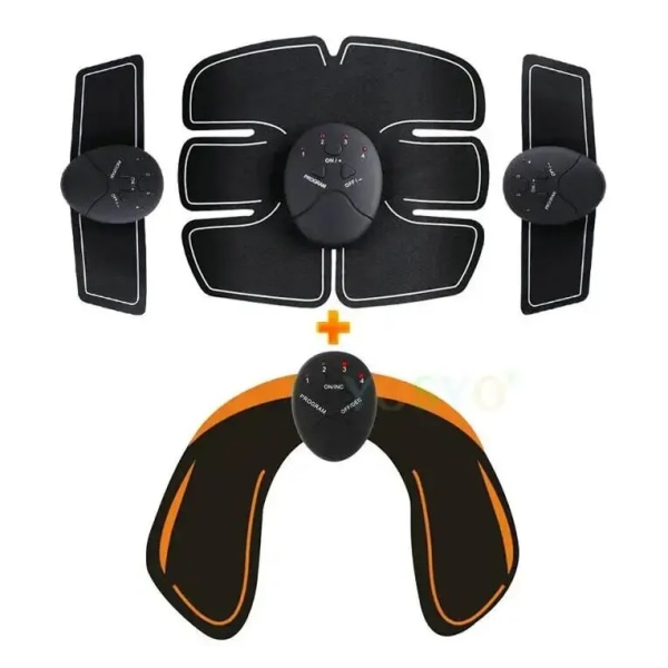 Elektrisk trådlös muskelstimulator EMS 8-pack abdominal ABS-stimulator Fitness Body Slimming Massager 6Pack3IN1hip