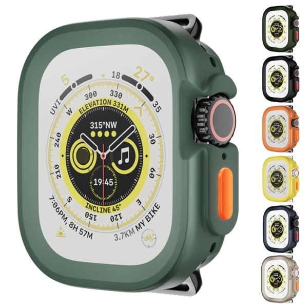 Fulltäckande case för Apple Watch Ultra 2 1 49 mm TPU-ram för Iwatch series 8 Skal Ramskydd Bumper Accessories Cover Matte Orange For Ultra 49mm