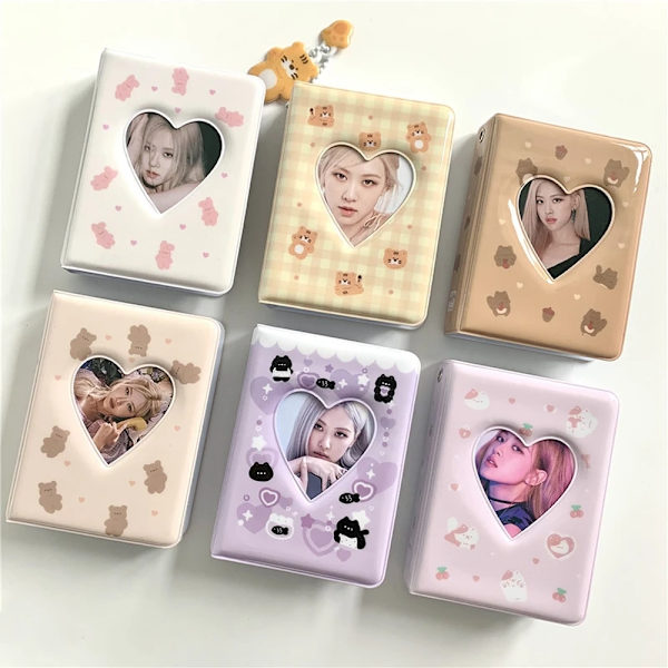 3-renkaan kansio Kpop-valokuvien pidikkeelle Kpop Mini-valokuva-albumi Idol-kortin keräyskirja Sidontalaite Valokuvien pakkaus Toimitukset S5