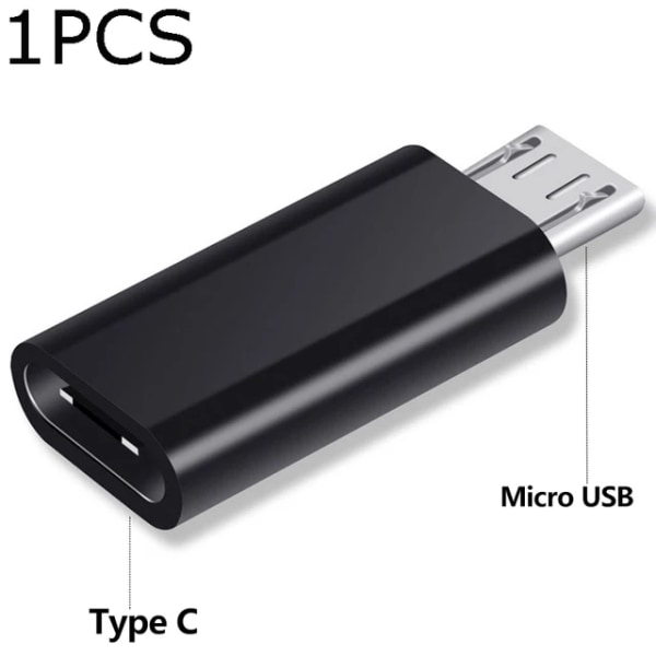 Adaptator USB Type C versus Micro USB Android, anslutning för telefon, tablette, convertisseur mâle vers femelle, Xiaomi, Huawei 1Pcs TypeC to Micro