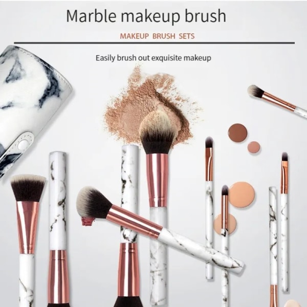 10 st Set Makeup Borstar Set Kosmetisk Powder Eye Shadow Foundation Blush Blending Beauty Maquiagem Beauty Kit för fest