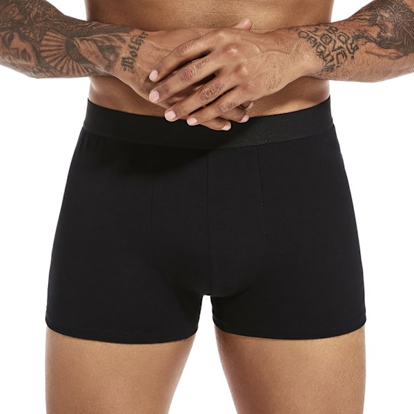 6St Pack Black Boxer Shorts Män Underkläder Mjuk Andask Hane Underkläder För Män Homme Boxershorts 2024 Trosorer 6pc-W2-5 L