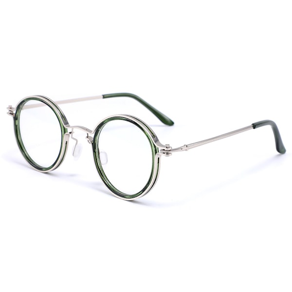 Anti-Svart Storm Sun Honglei Samma Glasögon Rim Mäns Affärsdekoration Plain Glasögon Runda Anti-Blå Lätt Myopia Glasor Ramma Gun Gray Frame Bean Wreath