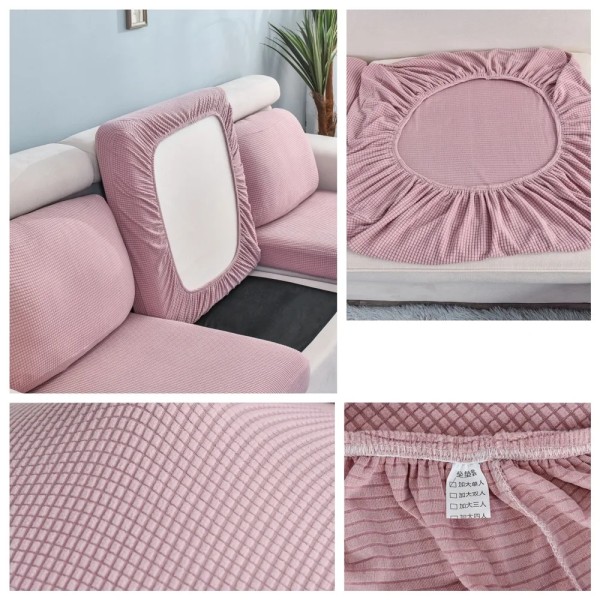 Tjocka elastiskt cover för vardagsrum Enfärgad möbelskydd Soffa Cover överdrag avtagbara sofföverdrag Color 15 E3 ( 135-165cm ) 1pc