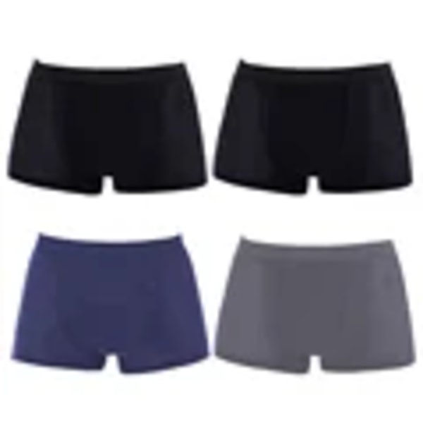 4Pcs/Lot Mäns Bamboo Boxers Underkläder Boxershorts Andningsbart Hombre Hål Ser Höga Shorts Underkläder Meshbyxor style 9 Asian XXL 60-72 KG