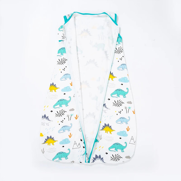 Baby sovepose til nyfødte baby bærbart tæppe 0,5 Tog sommer 100% bomuld print vest sovepose baby drenge piger 0-3 år dinosaur S(65cm)