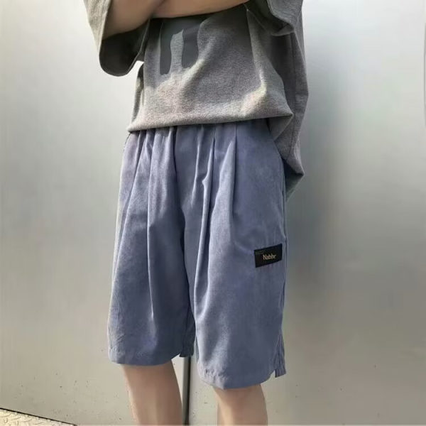 Fritid Last Short Byxor 2024 Sommaren Mäns Lösa Straight Sport Strand Femte Byxor Mäns Medelbyxor Trendig Grey XL