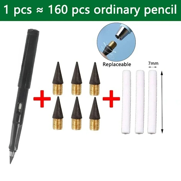 8 Pcs/Set Obegränsad Evig En Penna Ingen Bläck Skriva Magic Brevpapper För Att Skriva Konst Sketch Kawaii Skola Leveranser Gel Penna E