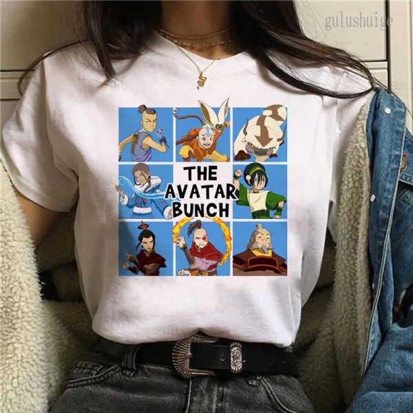 Avatar The Last Airbender Fire Nation Anime Cartoon T-shirt Unisex Summer Causel Harajuku Tshirt Ullzang T-shirt 90-tal Anime Tees 30324 XXL