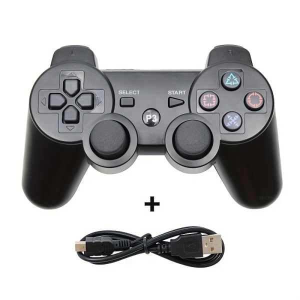 Trådlös Gamepad För PS3 Joystick Konsol Kontroll För USB PC Controller För Playstation 3 Joypad Tillbehör Support BT Black