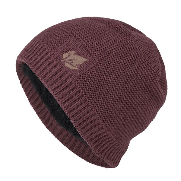 Ny Unisex Fleecefodrad Beaniehatt Stickad Ull Varm Vinterhatt Tjock Mjuk Stretchhatt För Män Och Kvinnor Modehattar & Hattar Red