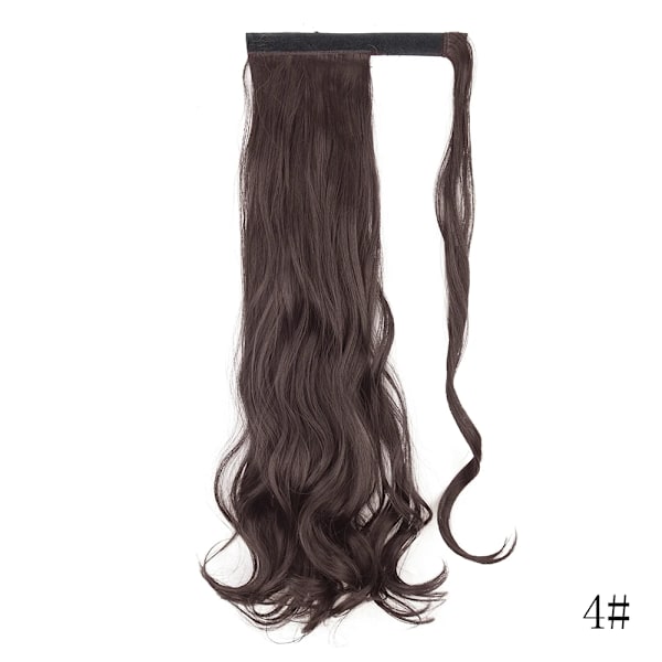 Lisi Girl Syntetiska Hår 22''34'' Lång Rak Ponytail Wrap Runt Ponytail Clip I Hår Extensions Svarta Hår Huvudbonader SI88-4 34Inches  85cm