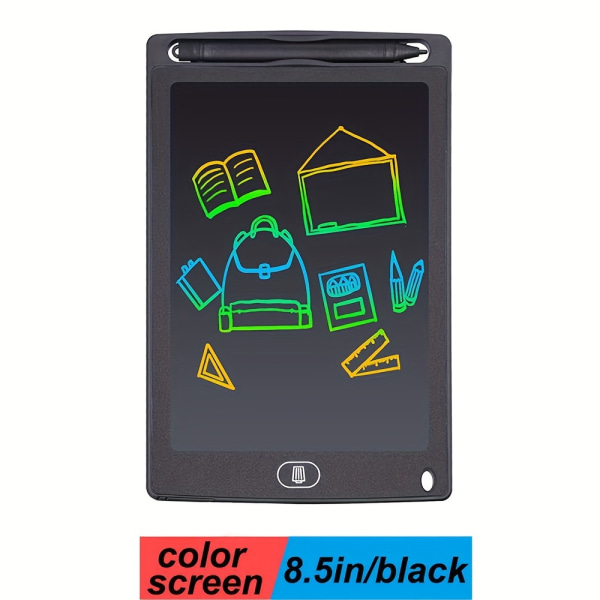 1 st 21,59 Cm modell LCD-tekniker Handskriftsblock, digital målningsplanka Födelsedagspresenter Ritbrädor Skola Pedagogiska skrivtavlor Black