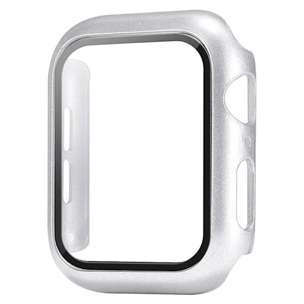 Härdat Glas För Apple Klocka 9 8 7 6 5 Se Hård Pc Stötfångare Skärmskydd Fall Iwatch 45Mm 41Mm Mm 44Mm 40Mm 38 42Mm Silvery 42mm series 1 2 3