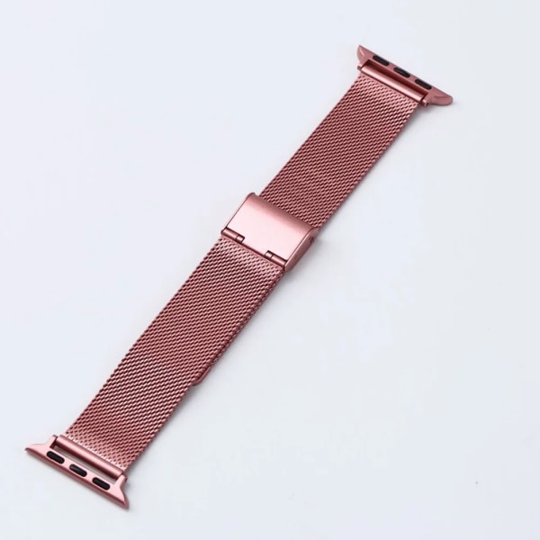 Handledsrem för Apple Watch Band 45 mm 44 mm 42 mm Metall Correa 38 mm 40 mm 42 mm Armband i rostfritt stål Iwatch Serie 7 6 SE 5 4 3 rosepink 42mm 44mm 45mm