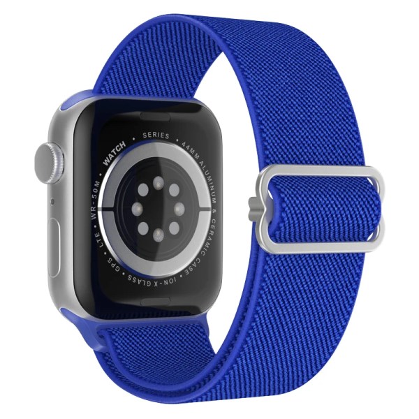 Scrunchie -rem för Apple Watch Band 44mm 40mm 38mm 42mm 49mm Elastiskt nylon IWatch Series Ultra 7 8 9 Se 3 6 45mm 41mm 9 Blue 42mm 44mm 45mm