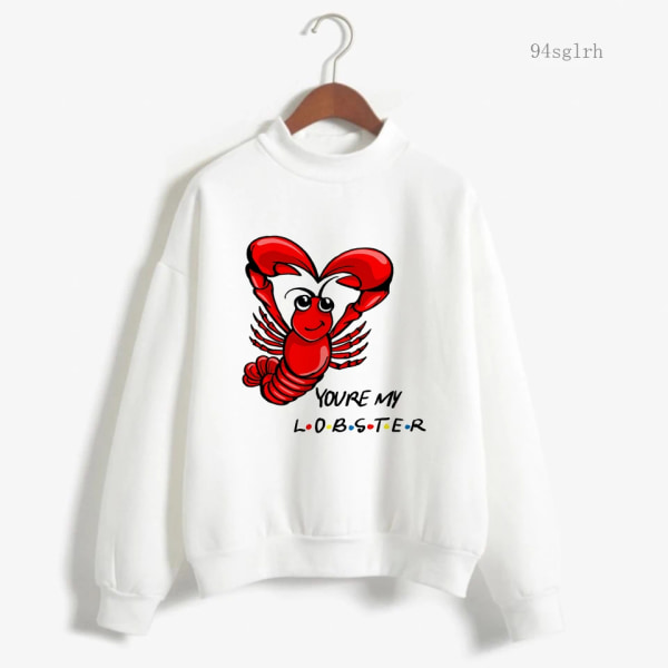 Vänner TV-program Rolig tecknad huvtröja Toppar Dam Långärmad tröja Harajuku Casual Streetwear Anime Grafisk Ullzang Sweatshirt 1 XL