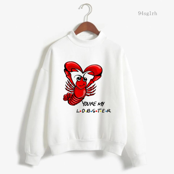 Vänner TV-program Rolig tecknad huvtröja Toppar Dam Långärmad tröja Harajuku Casual Streetwear Anime Grafisk Ullzang Sweatshirt 8 XL