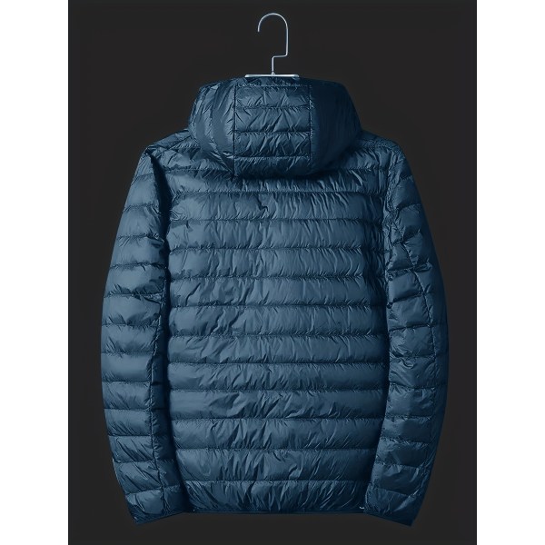 Huvjacka i fleece för män: Håll dig varm och snygg med denna casual thermal dragkedja - lätt att bära! Royal Blue XXL(54)