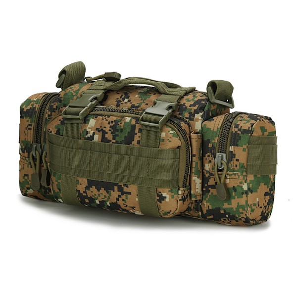 På lager Magic Running Bag Opgradering Anden generation Multifunktionel Udendørs 3P Taktisk Taljepakke Løb taske Cykeltaske En skulder håndtaske Desert Camouflage 20L