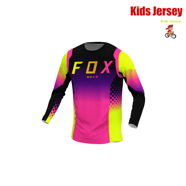 BAT FOX Kids Downhill-tröja Camiseta Enduro MTB-tröja Quick-Dry Barn Offroad DH Mountain Bike Motocross-tröjor KA-CL060 L