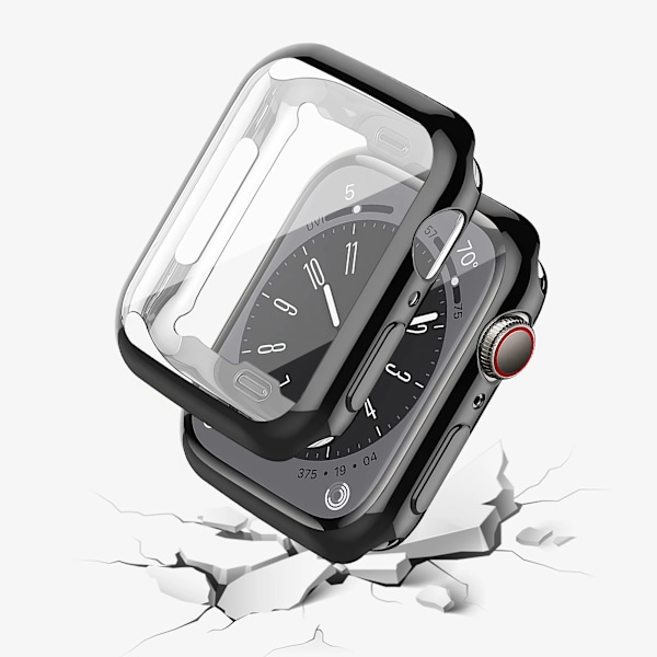 Cover til Apple Watch Etui 44mm 40mm 45mm 41mm 42mm 46mm 38mm skærmbeskytter silikone bumper iWatch serie 3 4 5 6 se 7 8 9 10 Transparent 40mm series 456 SE