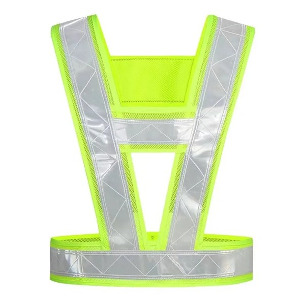 Høj Synlighed Refleksvest Bælte til Natløb og Cykling Sikkerhed Advarsel Vest fluorescent green