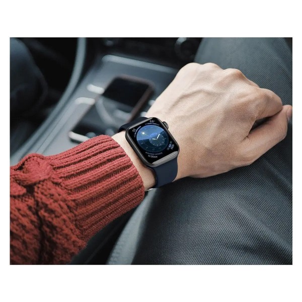Mjuk silikonrem för Apple Watch Band 41mm 45mm 38mm 42mm 40 41mm Smart Watchband Armband För iWatch Series 9 8 7 6 5 4 3 Se Blue sea 38 40 41 mm M-L