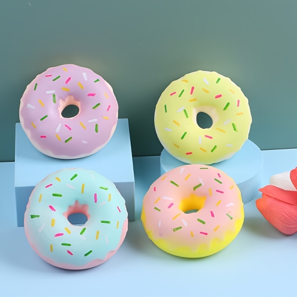 Squishy Toy Charm Donuts Mat Långsamt stigande dockleksaker Squeeze Fun Gift Prop Random 1pc