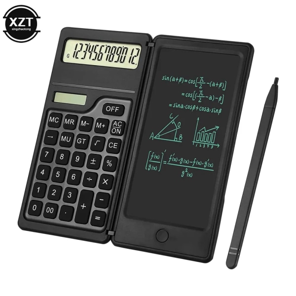 6,5 tums bärbar miniräknare LCD-skärm Skrivplatta Vikbar vetenskaplig kalkylator Surfplatta Digital ritplatta med penna C