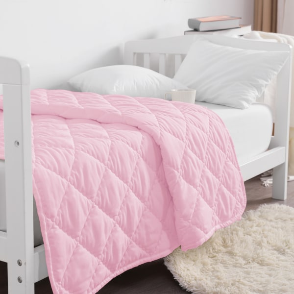 1 st alternativ duntäcke för toddler , lätt och varm enfärgad baby Quiltad pink 99.06 X 119.38 Cm