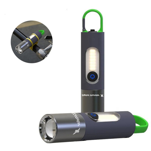 Taktisk LED Laser Ficklampa Utomhus Multifunktionell Spring Hook Spotlight
