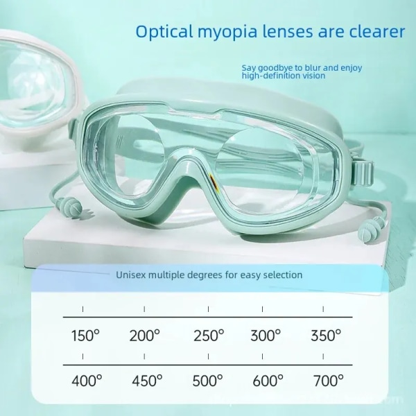 Vattentät anti-dimma högupplösta simglasögon för män kvinnor närsynthet utrustning SJ1880-2 pink plain [bags]]