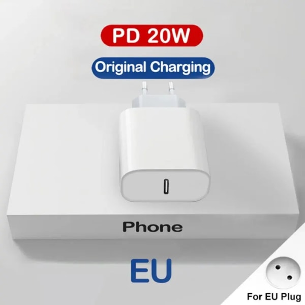 PD 20W För Magsafe iPhone 13 12 11 14 15 Pro Max Mini X XS XR Snabbladdare Magnetisk trådlös laddning USB C Kabeltelefonladdare EU Plug Charger