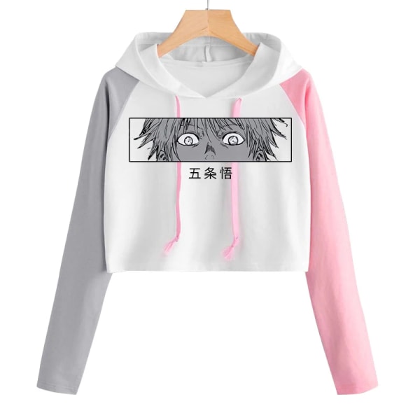 Jujutsu Kaisen Anime Hoodie Dam Harajuku Fashion Streetwear Tröjor Gojo Satoru Kawaii Cartoon Sweatshirts 90-tal Hoody Dame 16111 M