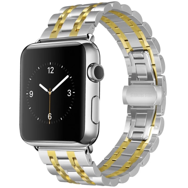 Metallrem För Apple Watch Ultra 49mm 8 7 45mm 41mm rostfritt stål smart watch armband För iwatch 6 5 4 3 SE 44mm 42mm 40mm Silver gold 3 For 42mm 44mm 45mm