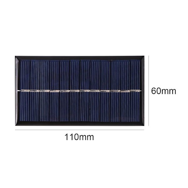 1W 6V Bärbar Solpanel Mini DIY Solsystem för Telefon Power Bank Fläkt Batteri Cell Laddare 110x60mm 3PCS