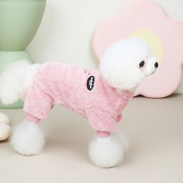 Mjuk korallfleece husdjurskläder Varm hundväst kappa Söt valptröja Kattkläder för Chihuahua Yorkie Terrier Shih Tzu Pet Outfit GRAY M