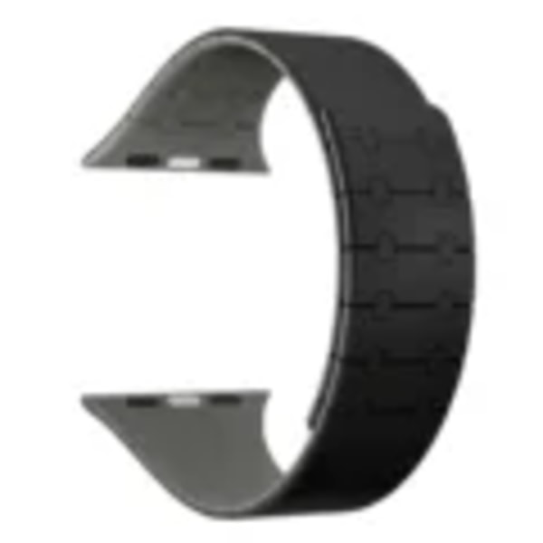 Silikon magneettinen ranneke Apple Watch Band Ultra 2 49mm 44mm 40mm 42mm 41mm 45mm Rannekoru iWatch Sarja 9 8 7 6 Se 5 4 Correa Black Grey 38mm 40mm 41mm