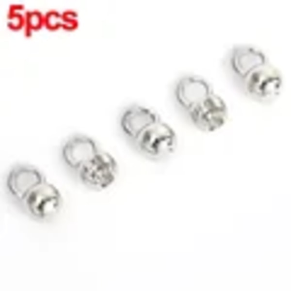 Spänne Crimp Pärlor Anslutningsarmband Halsband Legering Klämma Spänne Sladd Ändspetsar DIY Clamshell Pärltillverkning Spetsar Crimps Ände Smycken Sliver(5pcs)