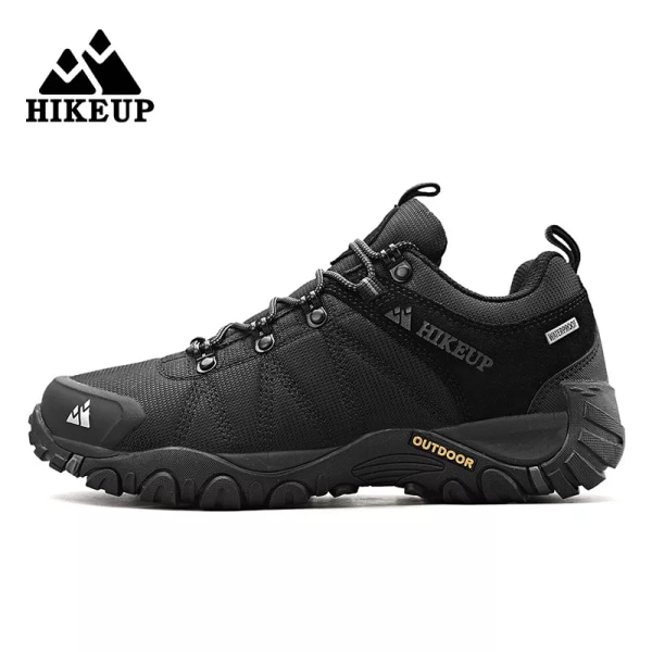 Senaste vandringssko för män Mesh Andas halkfria utomhussneakers Bergsklättring Trekking Jaktstövlar Herr Mockaläder Black 41