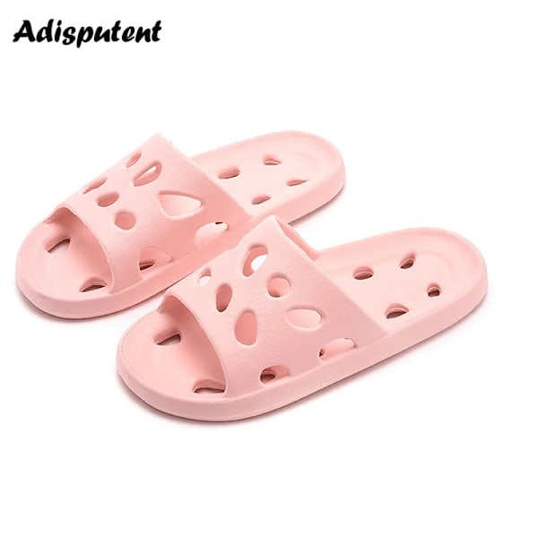 Miesten Sandaalit Flip Flops Miehet Tossut Yksivärinen Yksinkertainen Ei-Liukastava Pehmeä Sielu Slides Suihku Tossut Ulkona Fli Flops Pariskor B Pink 40-41