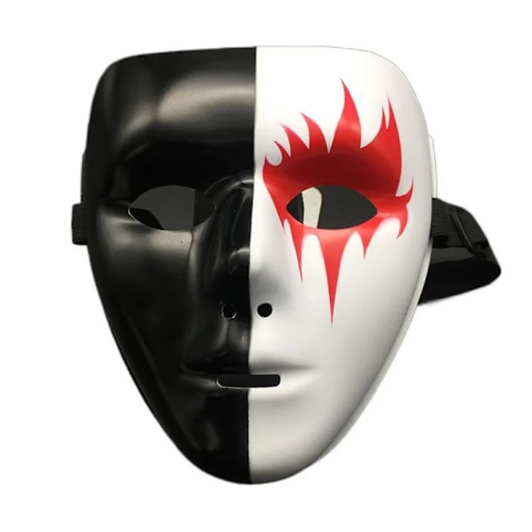 1. Full Face Mask Handmålad Halloween Maskerad Skräckfest Tillbehör Cosplay Kostym Tillbehör Rekvisita S 15