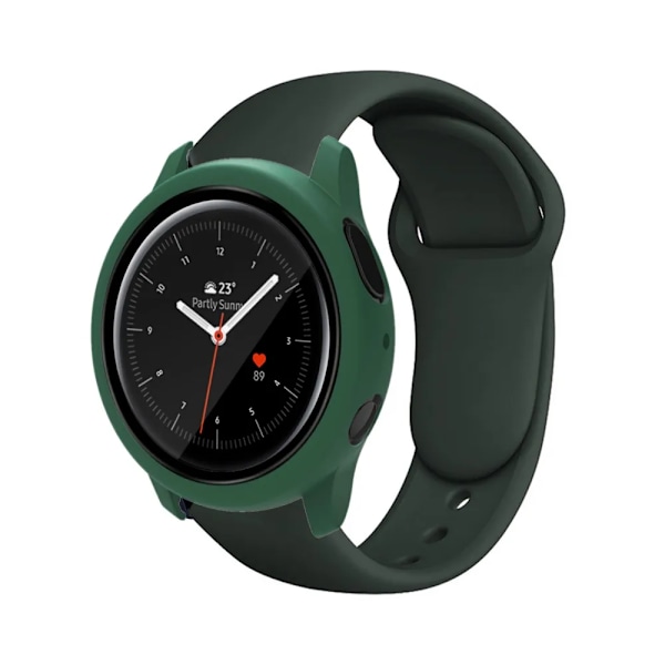 20Mm Rem Fall För Samsung Galaxy Active2 40Mm 44Mm Skärmskydd Bumper Band För Samsung Galaxy Klocka 4/5/6 40Mm 44Mm Omspärr Dark Green Galaxy Watch 6 40mm