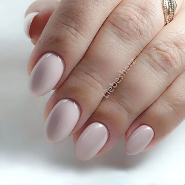 24 stk. Glansende Mørkebrune Kunstige Falske Negle til Design Oval Kort Falske Negle DIY Tryk På Fingertips Manicure Værktøj Aq055