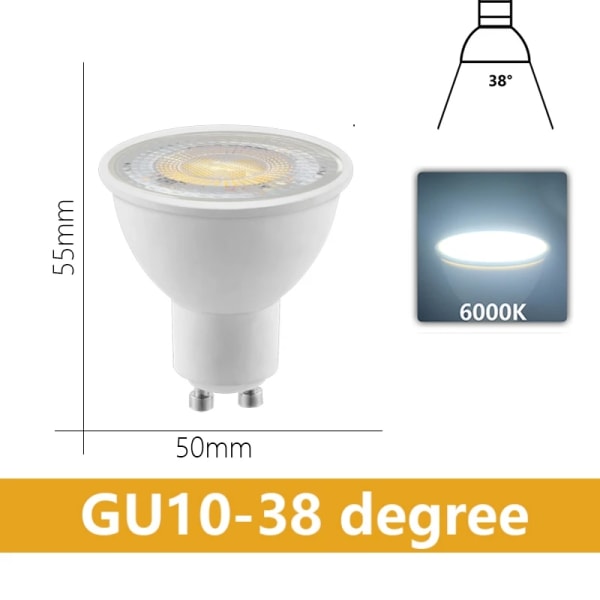 5-12 ST LED spotlight GU10 AC220V AC120V LED energisparlampa 3W 5W 6W 7W 8W Du kan byta ut 50W halogenlampan AC220-240V 5w
