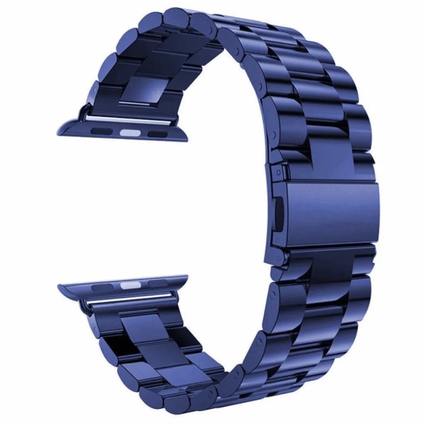 Armband i rostfritt stål för Apple watch 38mm 42mm Metal WatchBand 40mm 44mm Sportarmband för iWatch serie 7/6/SE/5/4/3/2 Blue For UItra 49mm