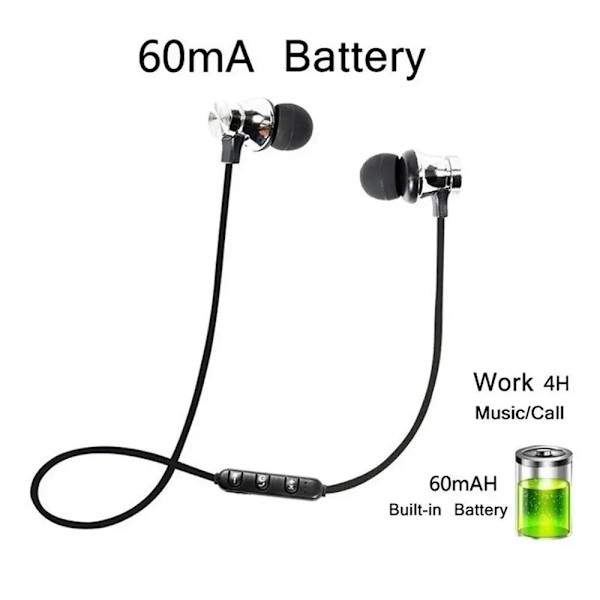 Xt-11 Bluetooth 4.2 Langattomat Kuulokkeet Urheilukuulokkeet Vedenpitävä Korvanappi Niskapanta Magneettinen Kuuloke Mikrofonilla Matkapuhelin Älypuhelin Black