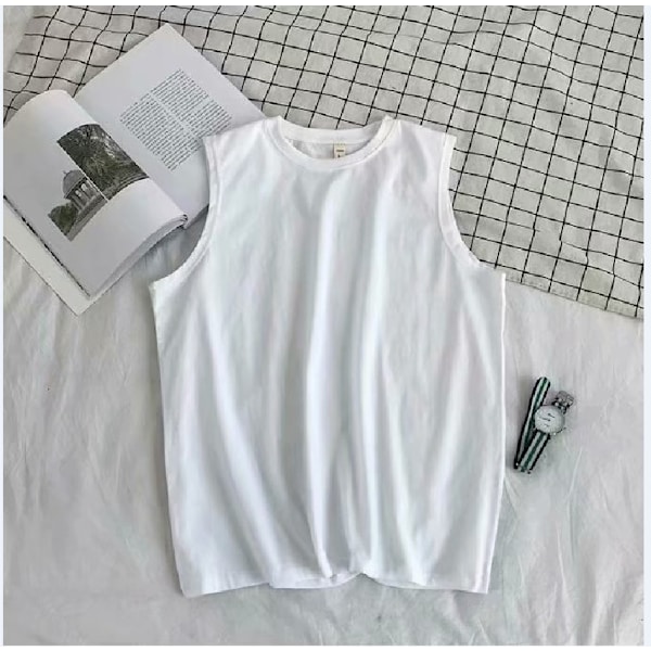 Vest Mænd Udendørs Fashion Street Hip-Hop Sport Undershirt Par Sommer Slid Student Bas Ærmeløs Toptøj Hjoon Brande Khaki L
