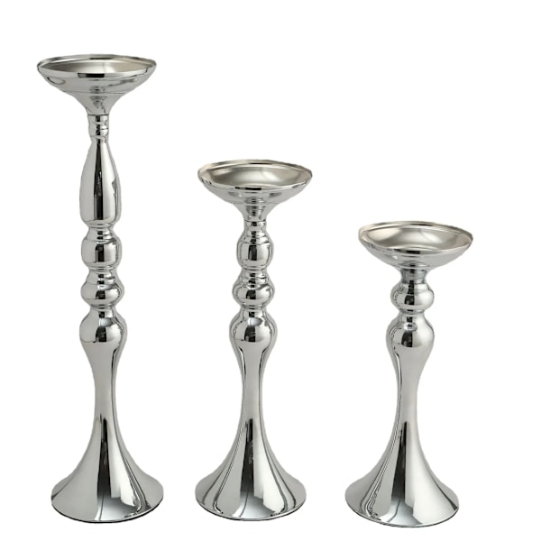 3 Färger Metall Sjöjungfru Candlestick Ljus Hållare Väg Leda Blomstervas Bröllop Leverans Av Bröllop Golden S 32cm